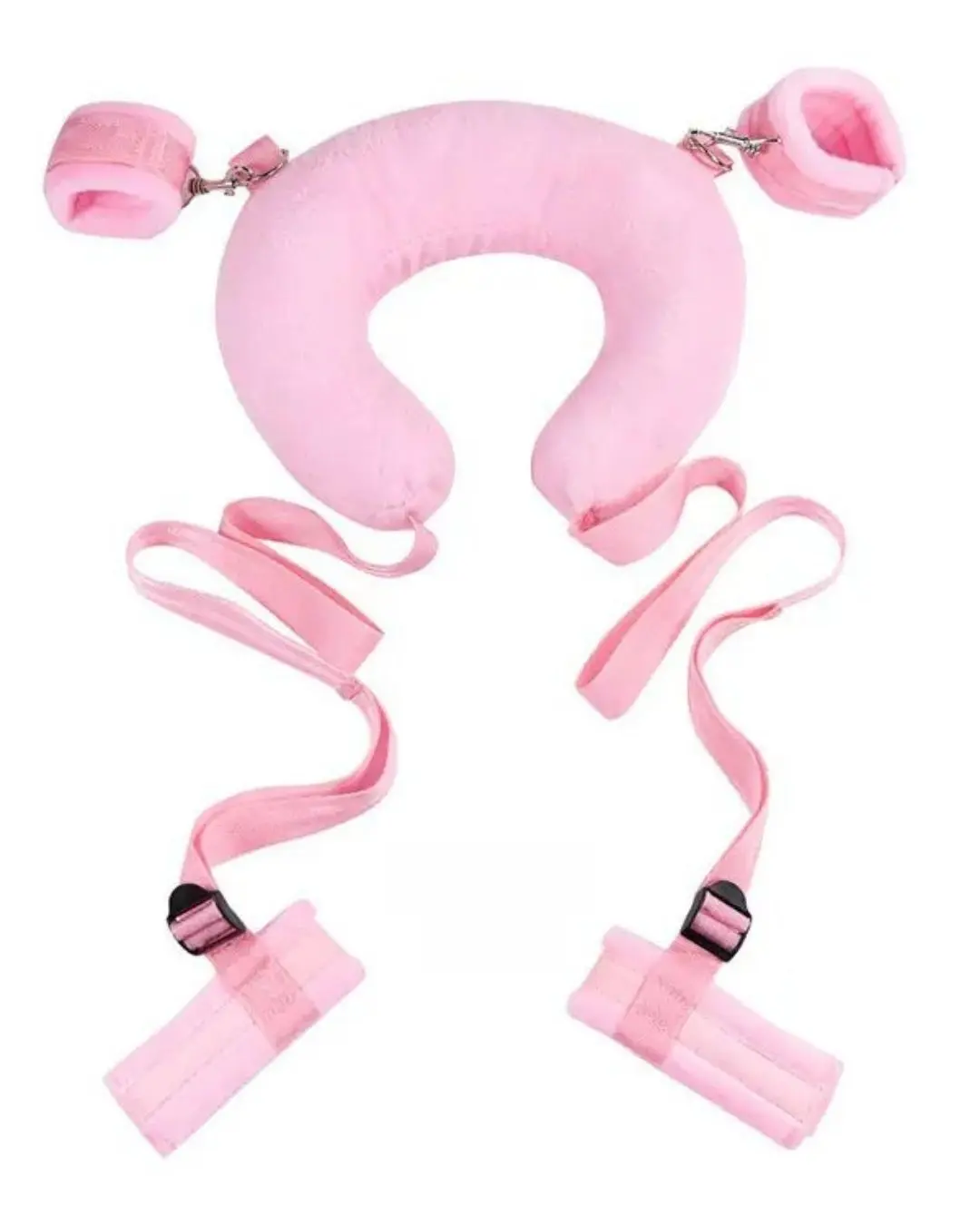 Straps Handcuffs Set with Soft Furry Comfortable Wrist and Ankle Cuffs