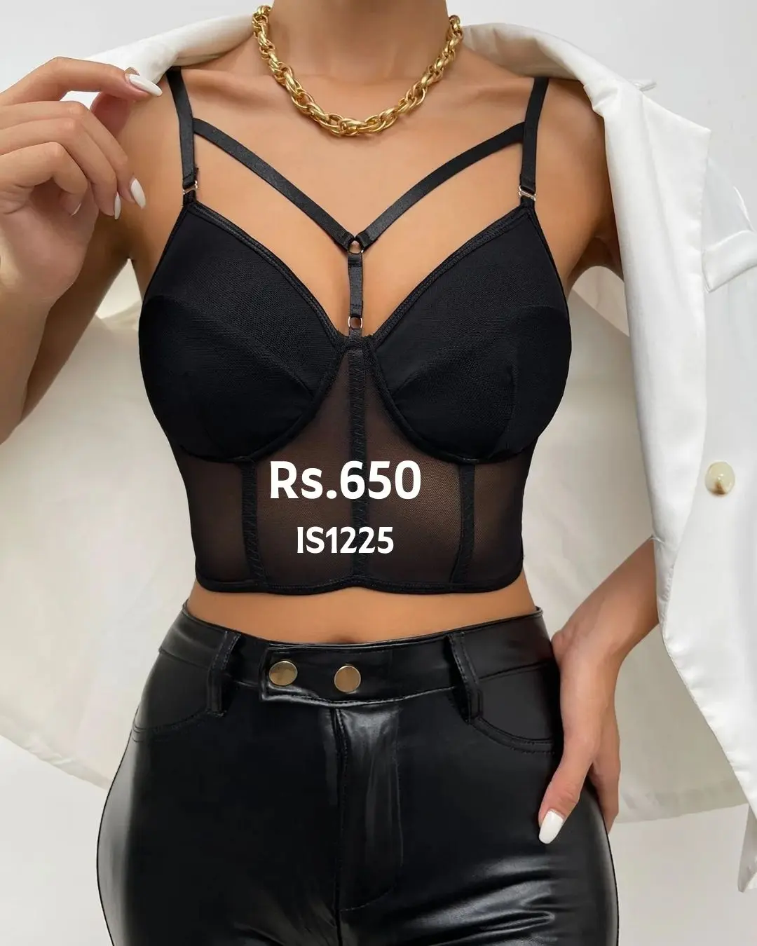 Fishbone Corset Crop Top