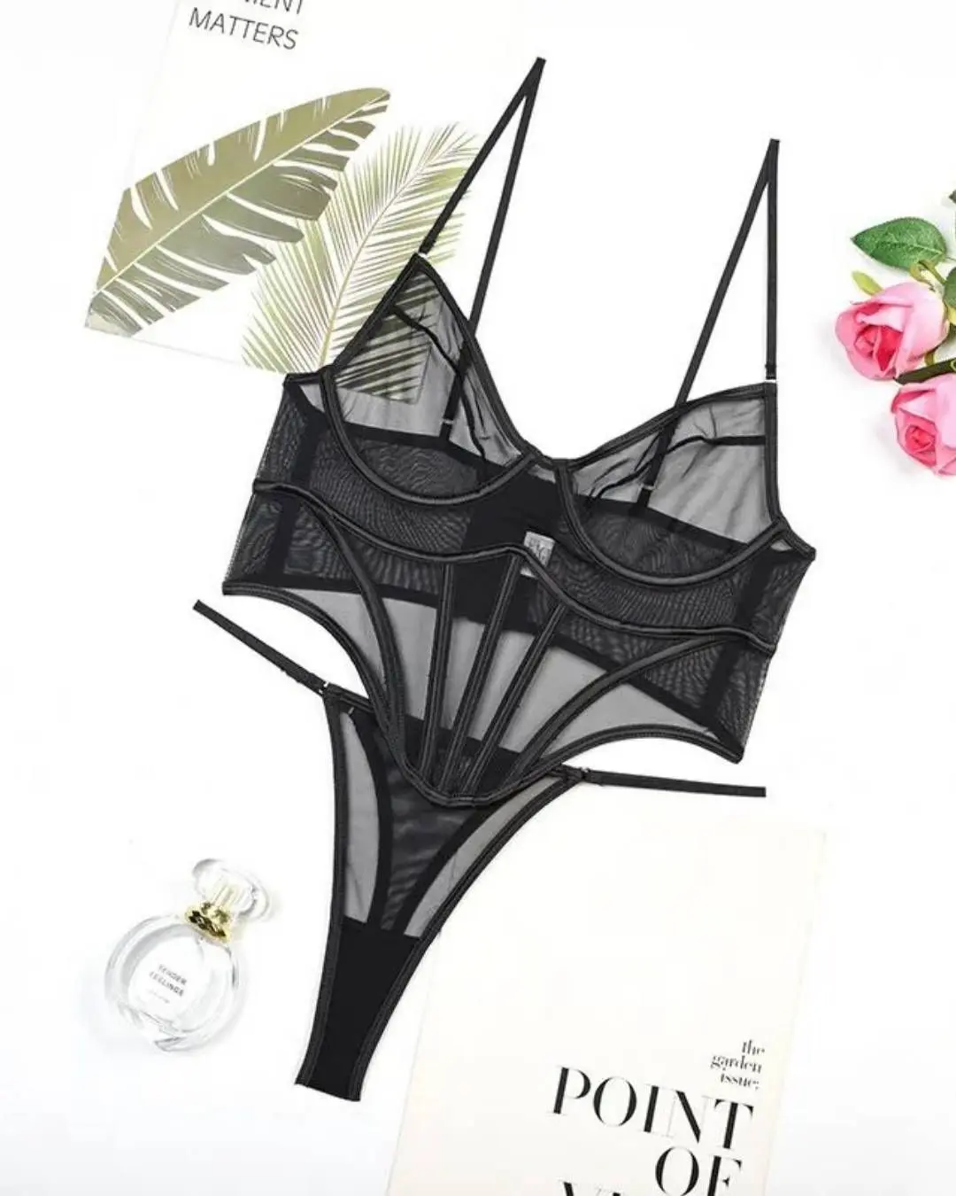 Two Pieces Mesh Lingerie