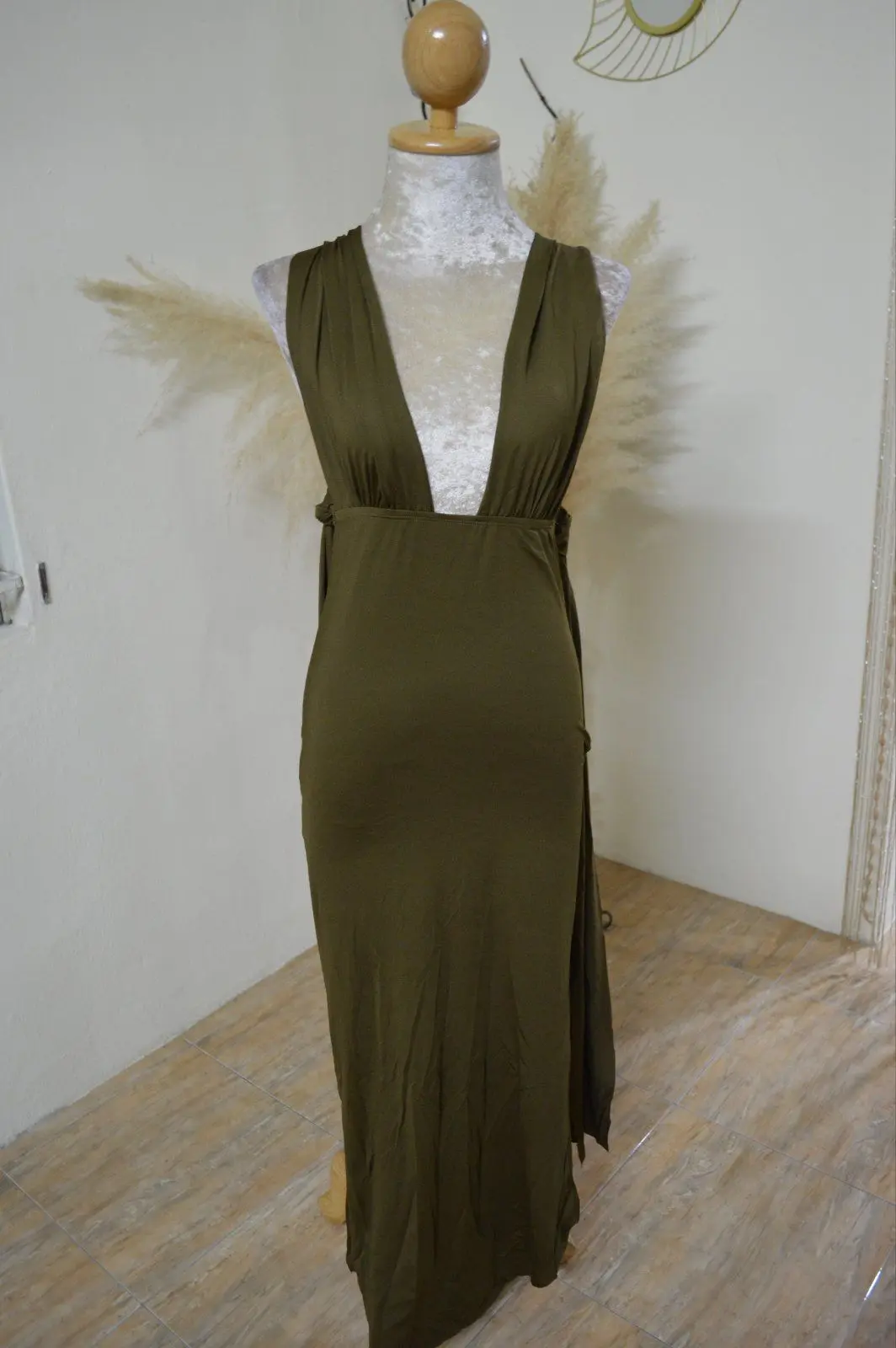 V Neck Backless Sexy Dress