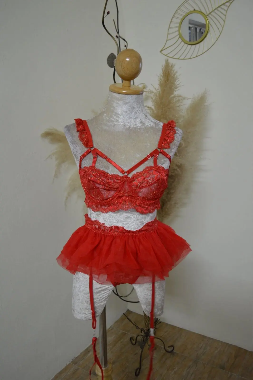 Red Valentine Set with Skirt