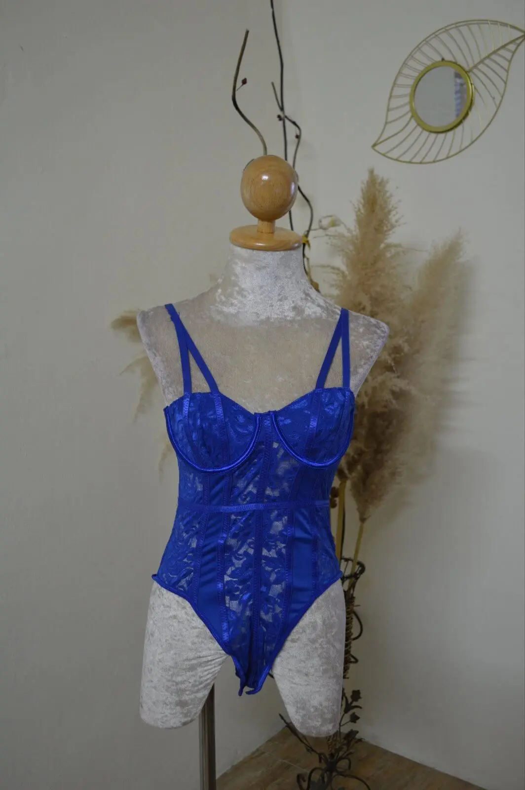 Blue Mesh Sexy Bodysuit