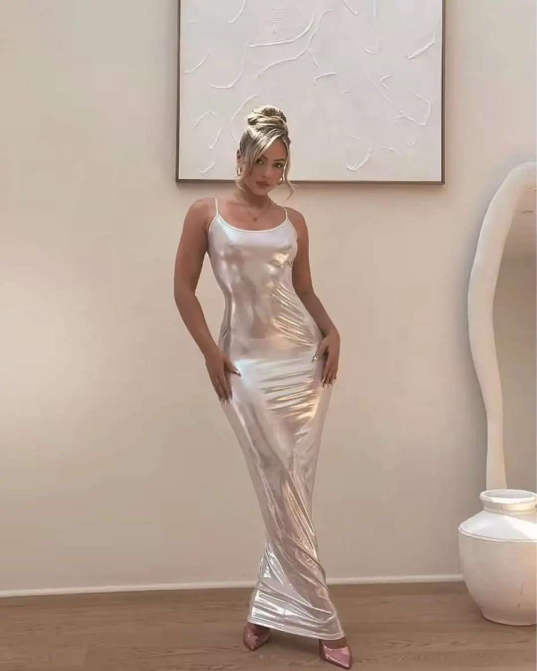 Glossy PU Dress