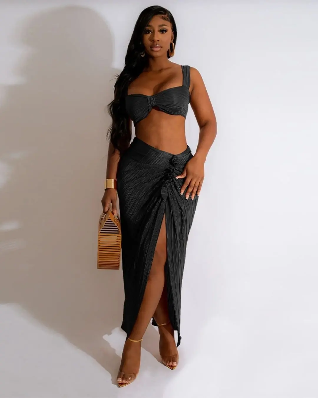 Top Casual Two Piece Skirts Set