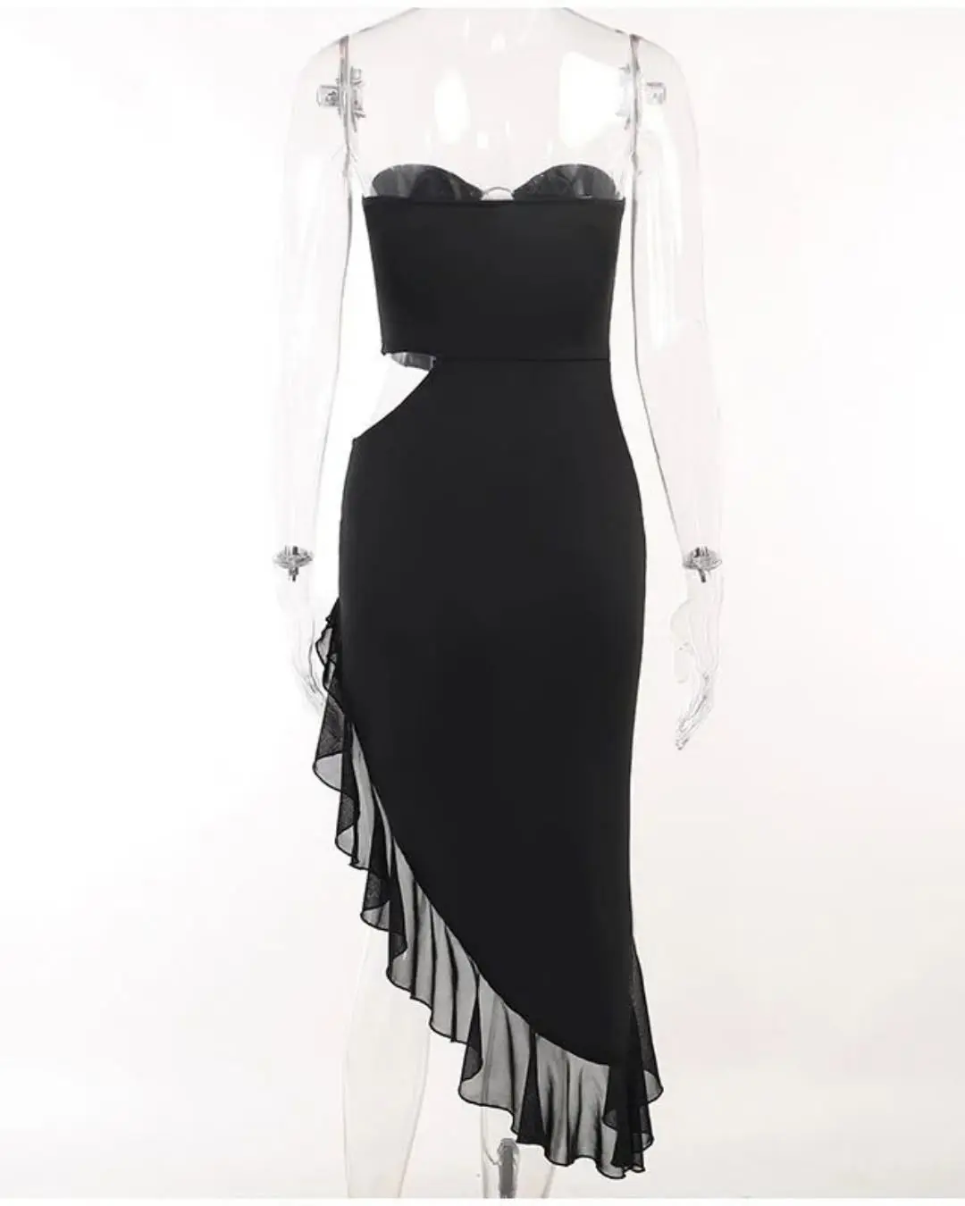 Hollow Out Party Split Dress
