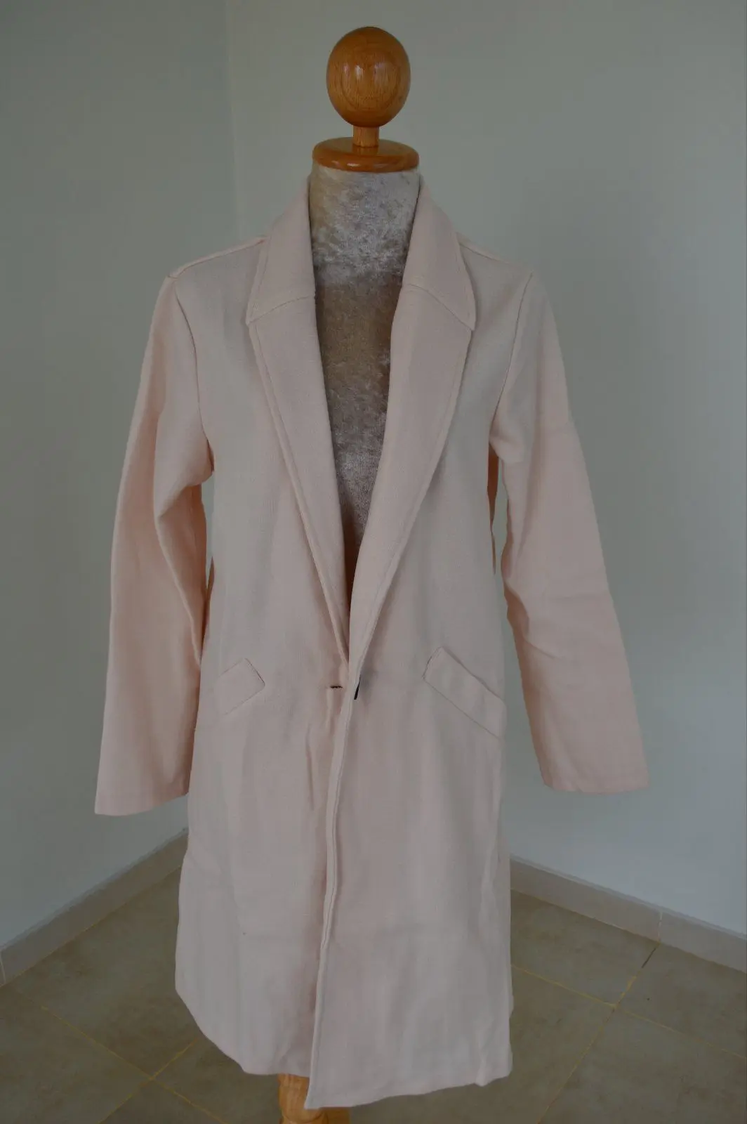Single Button Pocket Trench Coat