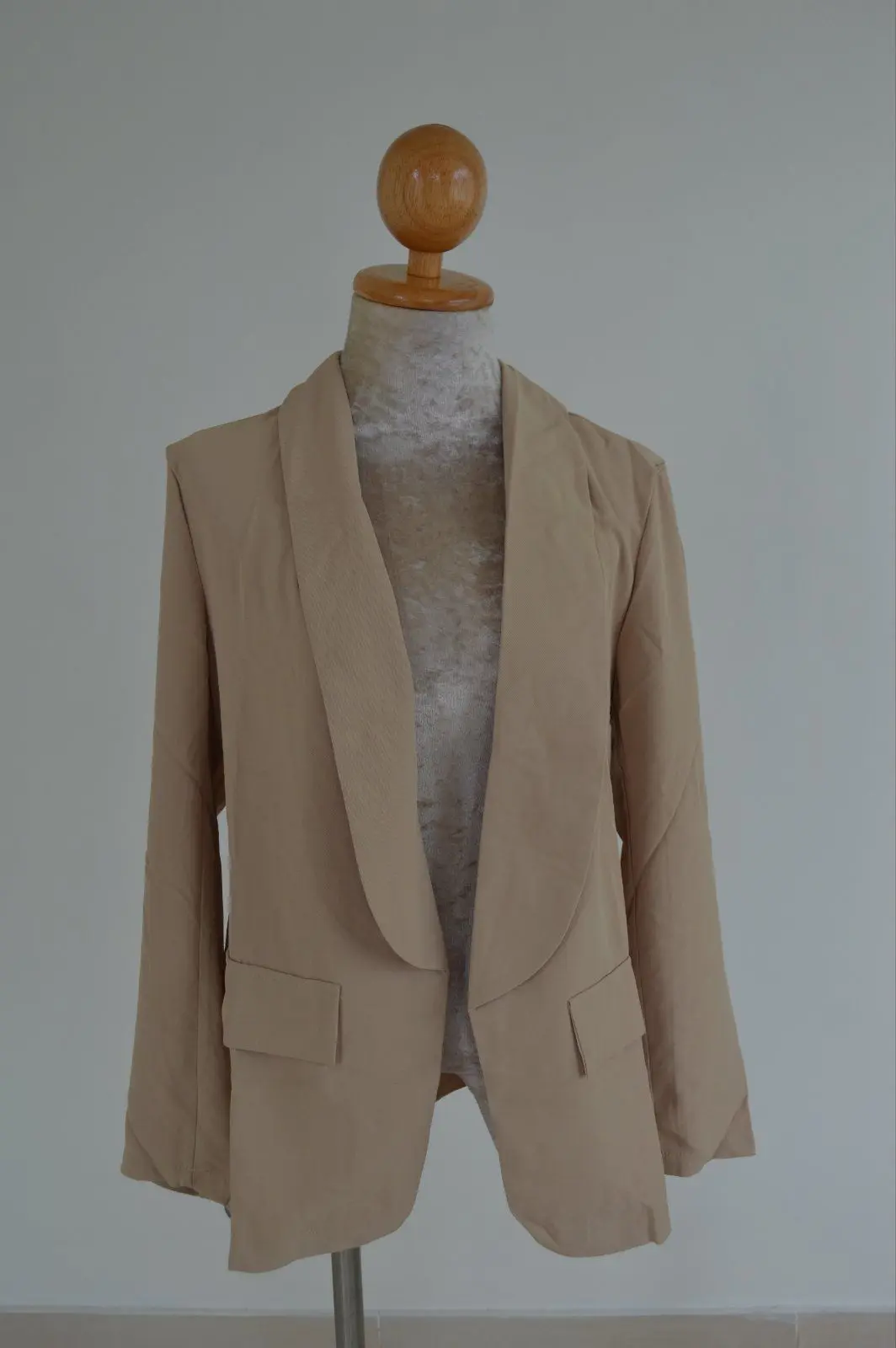 Solid Color Flip Collar Coat