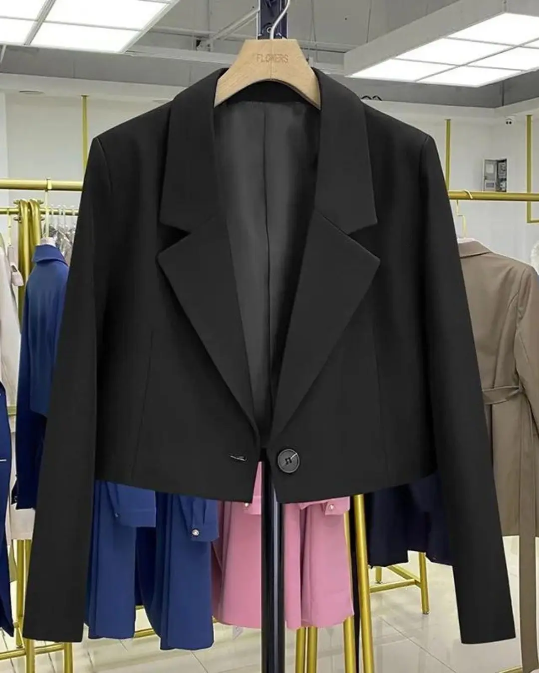 Short One Button Casual Versatile Blazer