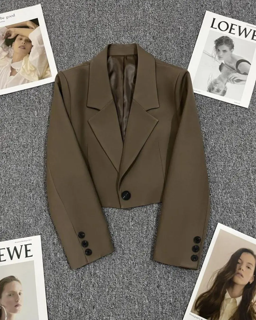 Short One Button Casual Versatile Blazer