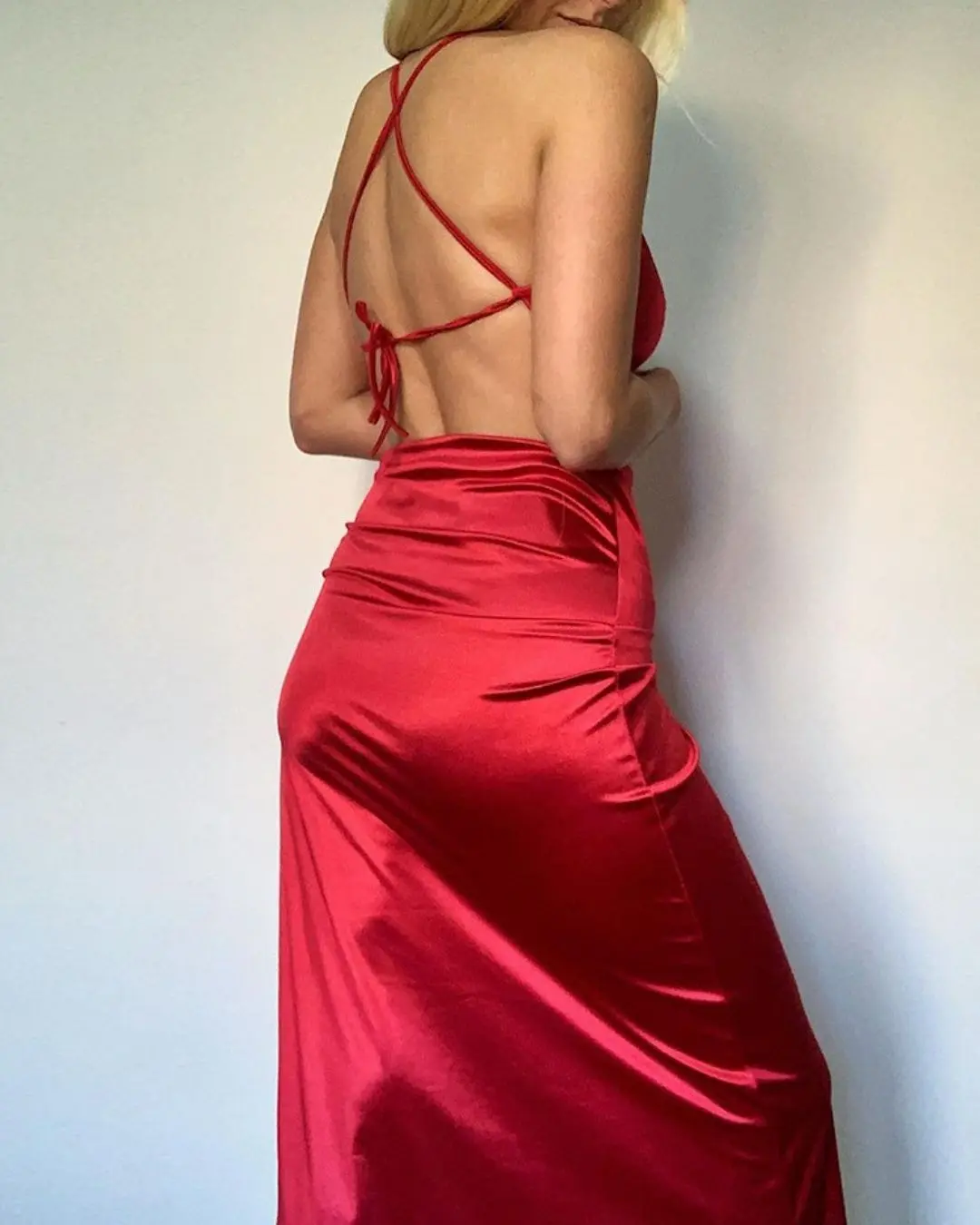Silk Slit Sexy Dress