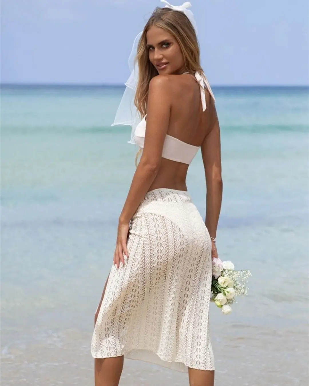 Beach Cover Ups Dress 3Pieces Swimsuit