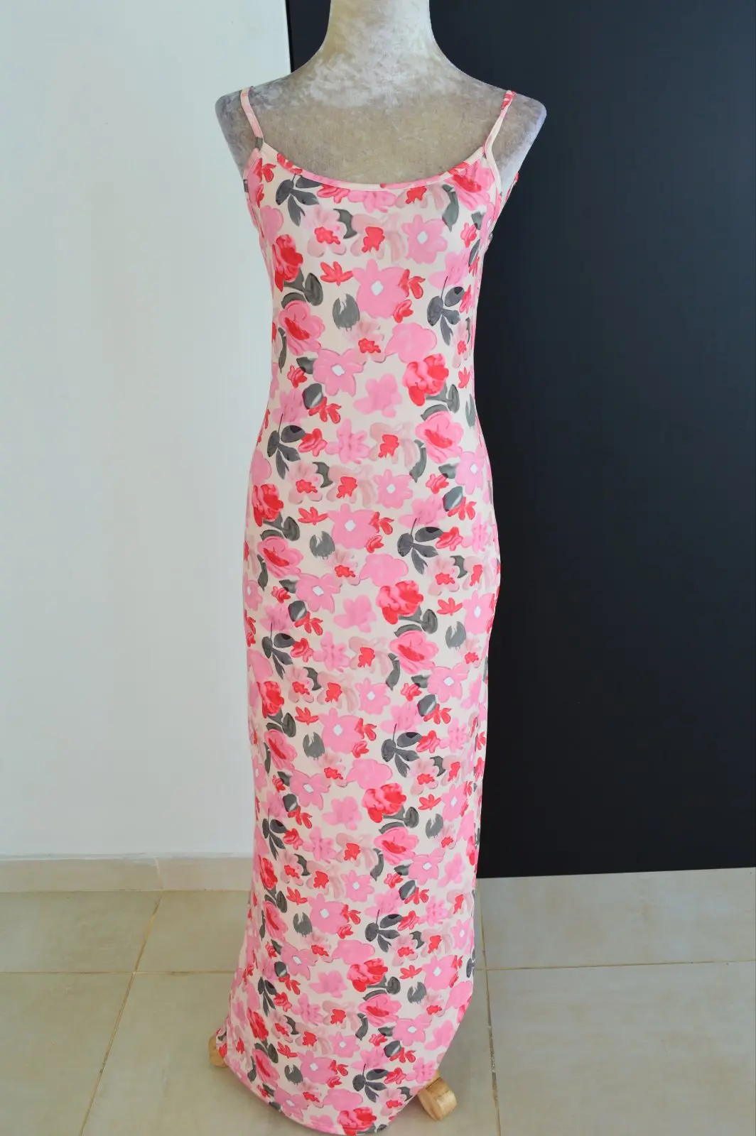 Flower Print Long Dress
