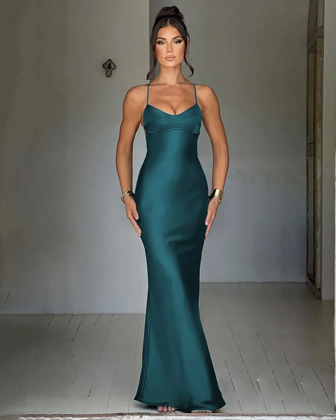 Spaghetti Strap Satin Slip Dress