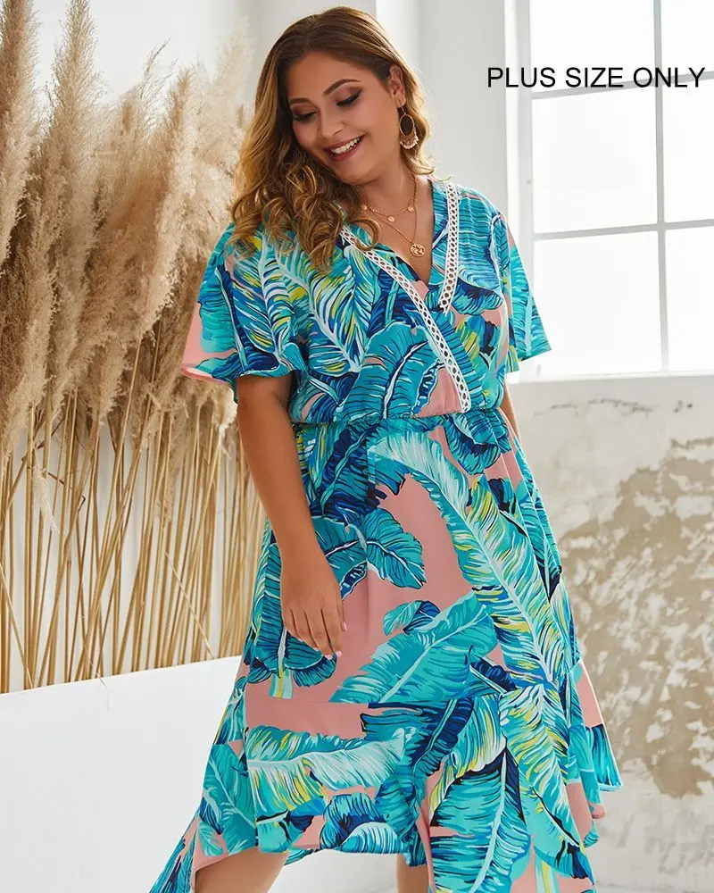 Plus Size Tropical Dress