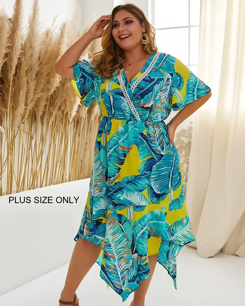 Plus Size Tropical Dress