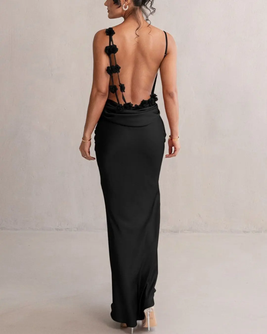 Slinky Spaghetti Strap Maxi Dress