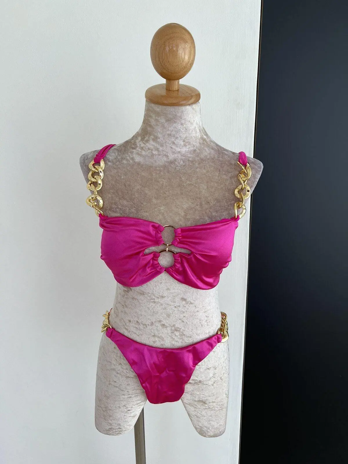 Chain Link Bikini with Bandeau Top