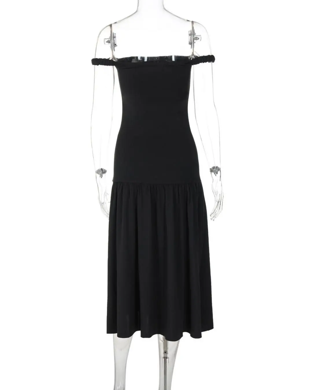 Off Shoulder Black Dress