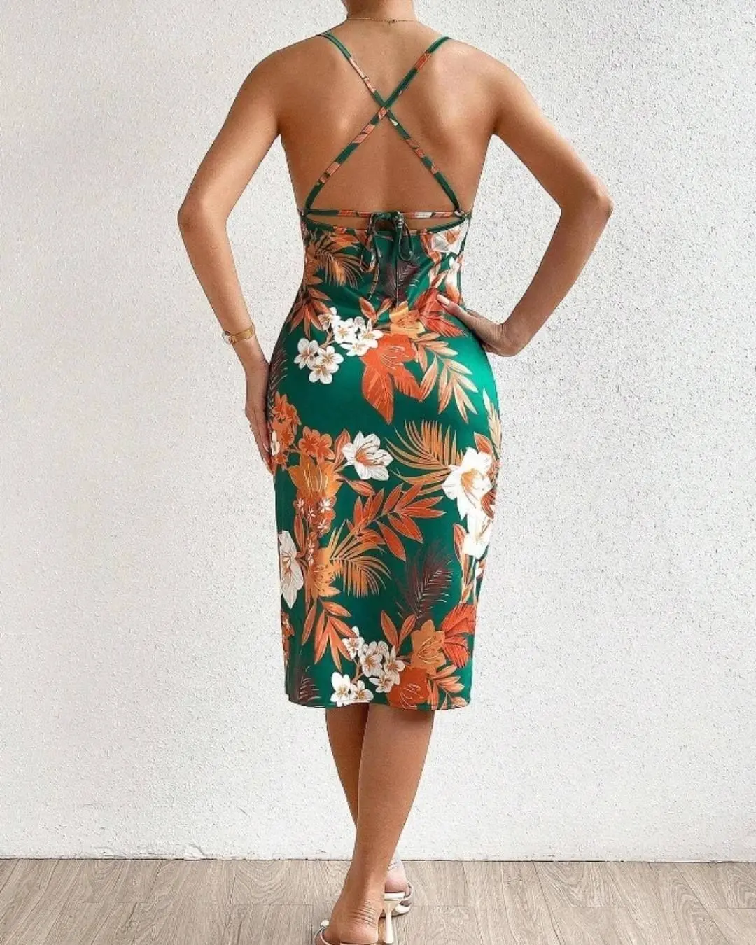Tropical Sunset Bodycon Dress