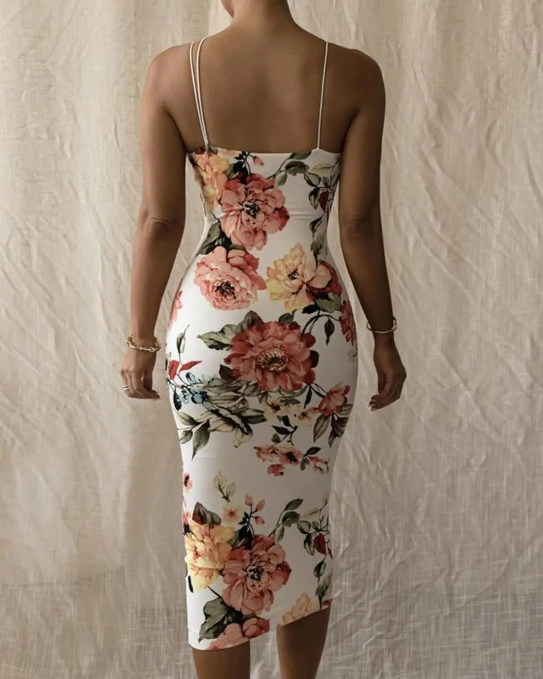 Blossom Charm Floral Midi Dress