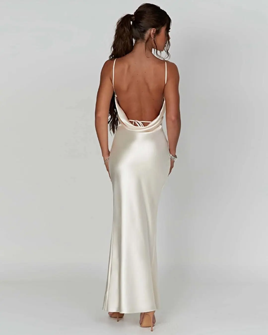 Satin Elegance Maxi Dress