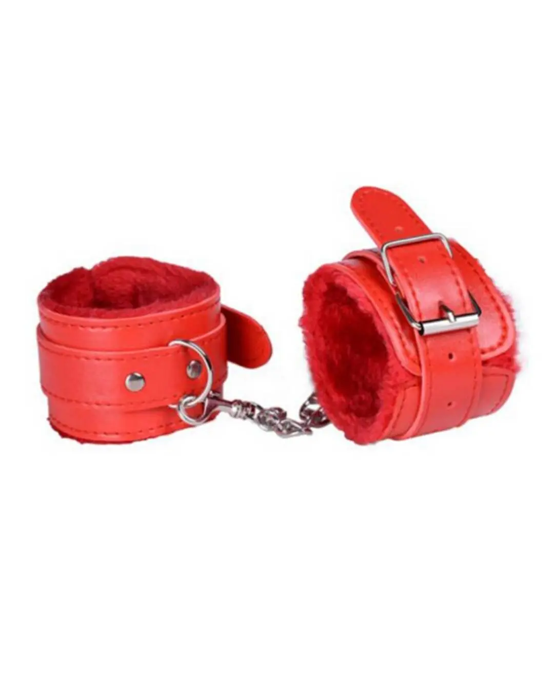 Ajustable PU Leather Plush Handcuffs
