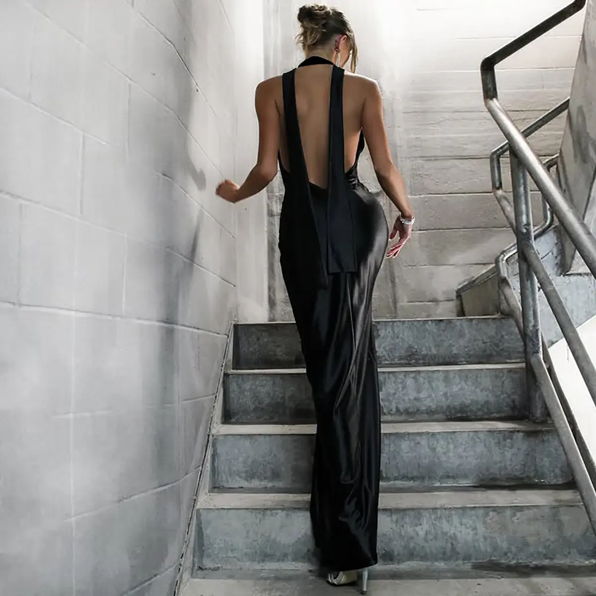 Satin Halter Dress