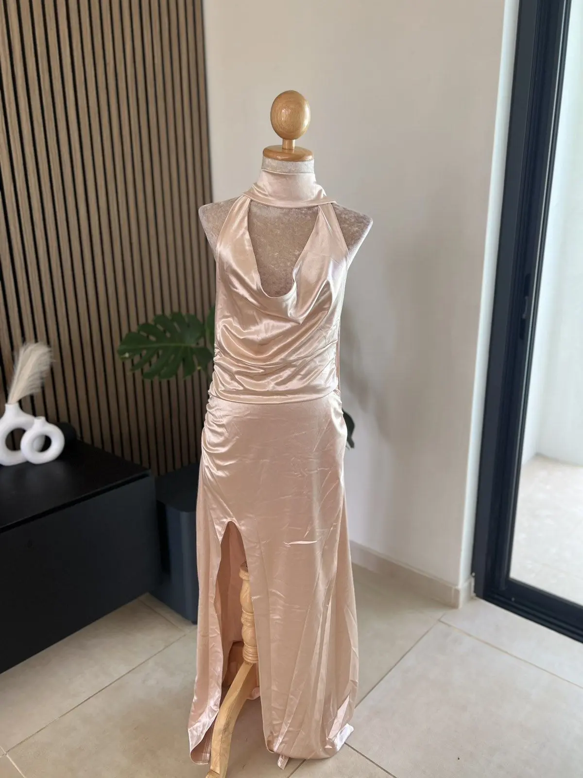 Satin Halter Dress