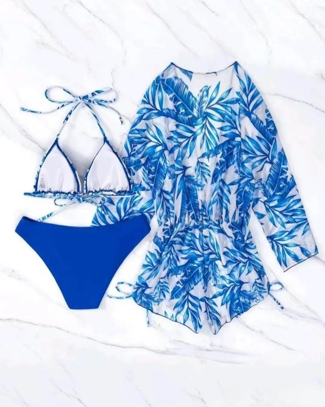 Blue Tropical 3-Piece Set