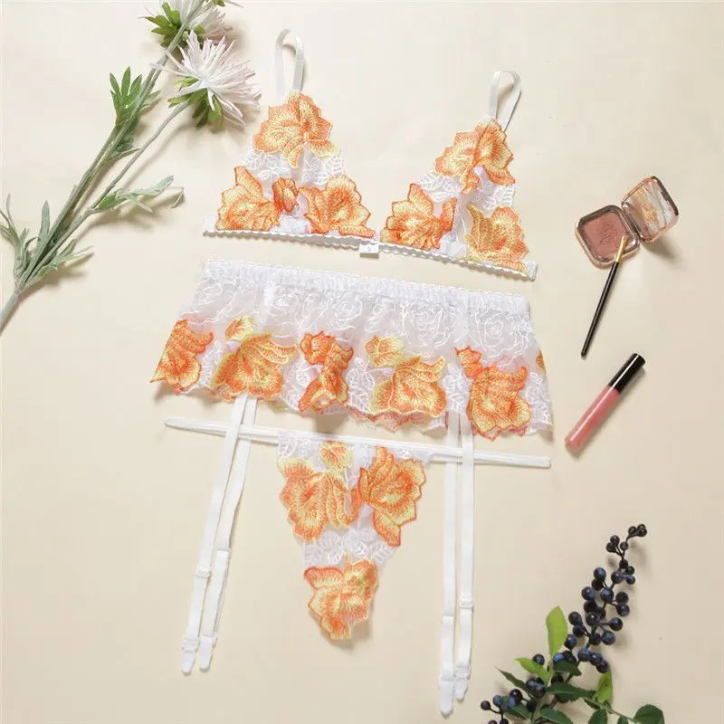 Sexy Lace lingerie three-piece set