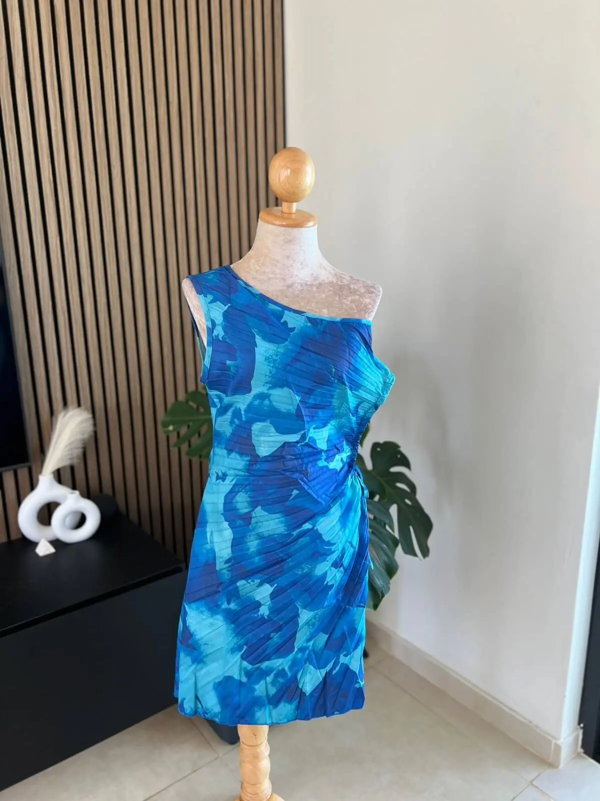 Marble Pleated Dress
