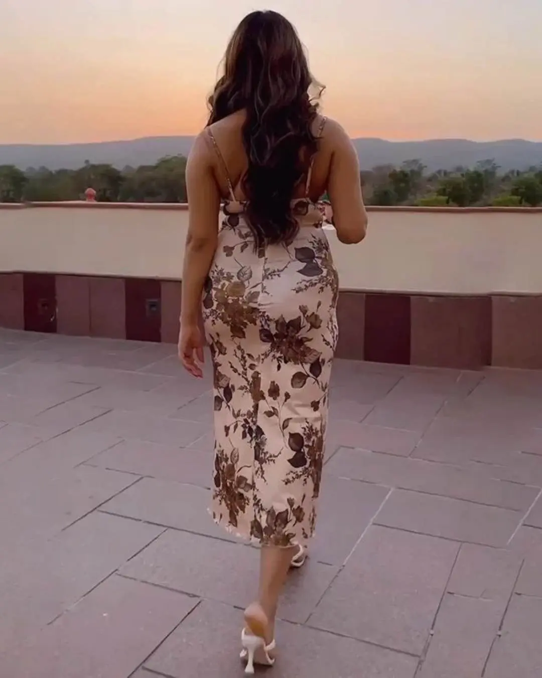 Floral Satin Dress