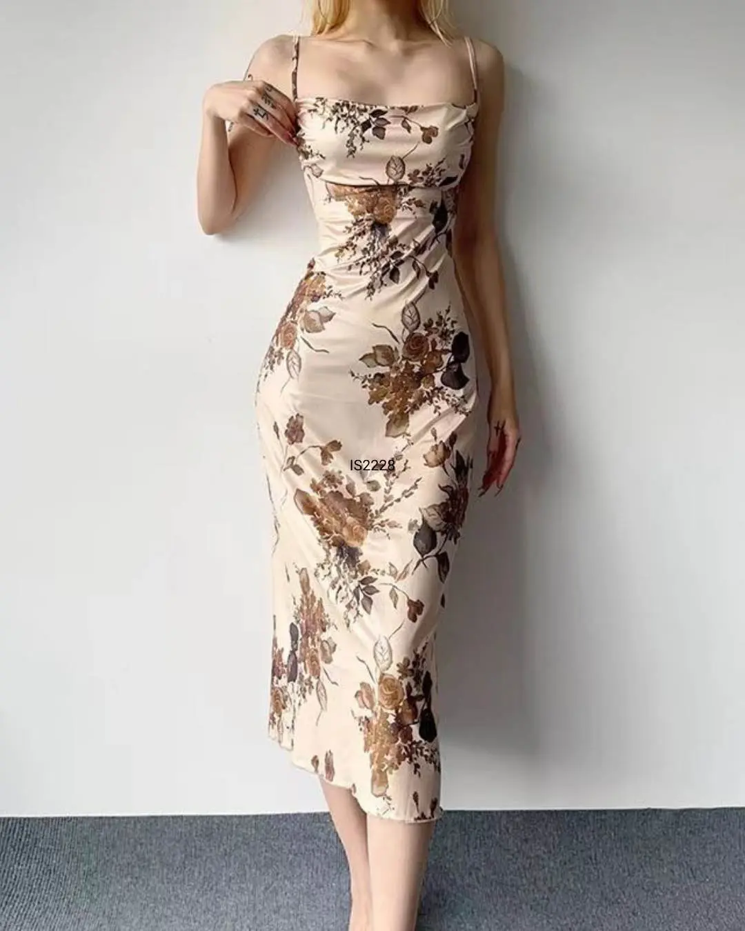 Floral Satin Dress