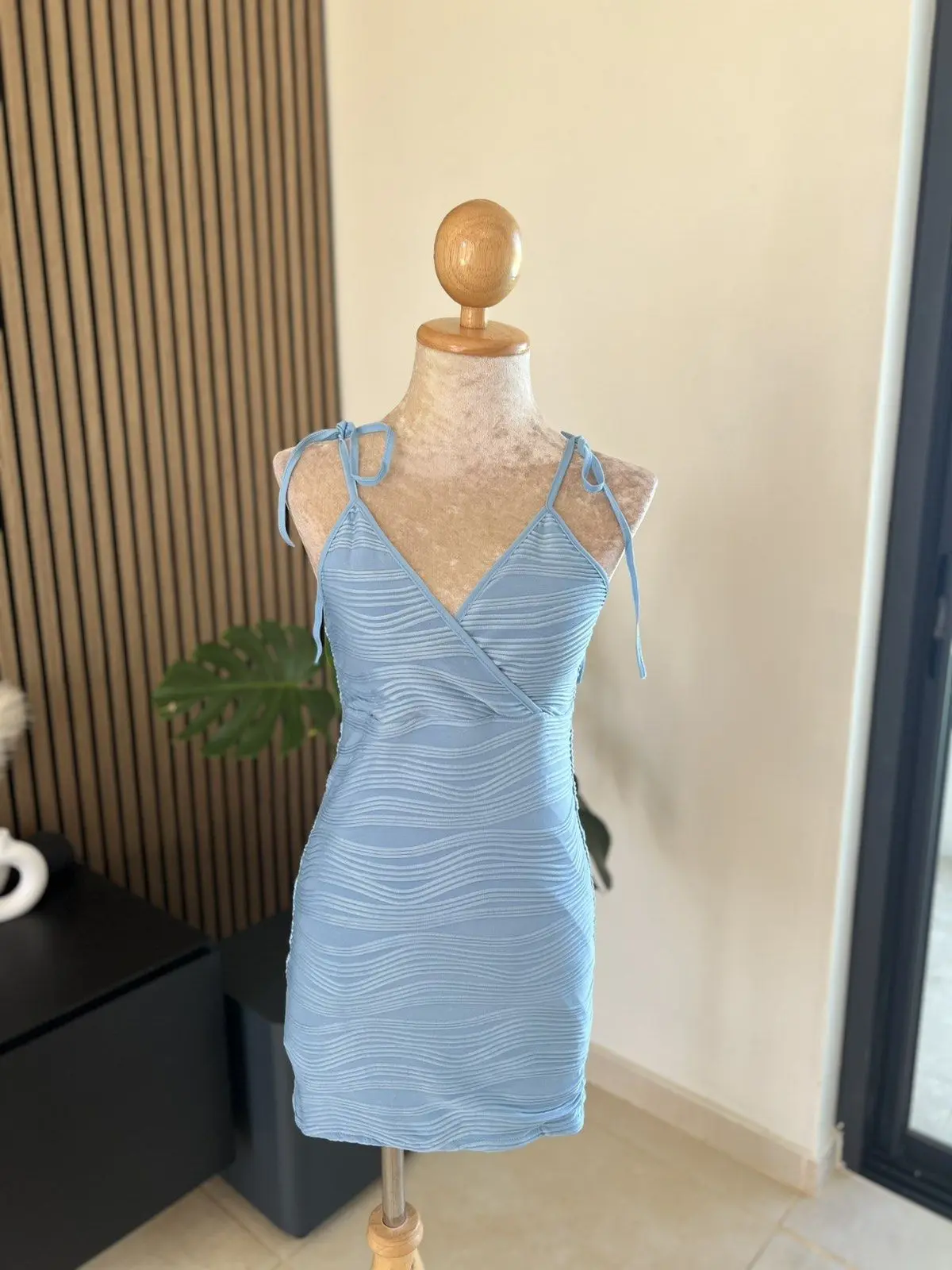 Wave Tie Strap Dress