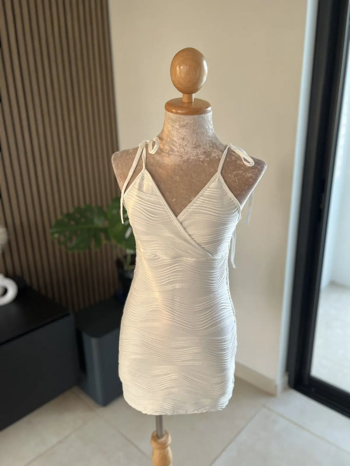 Wave Tie Strap Dress