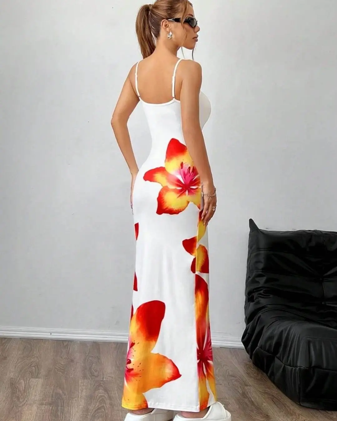 Flame Petal Slip Dress