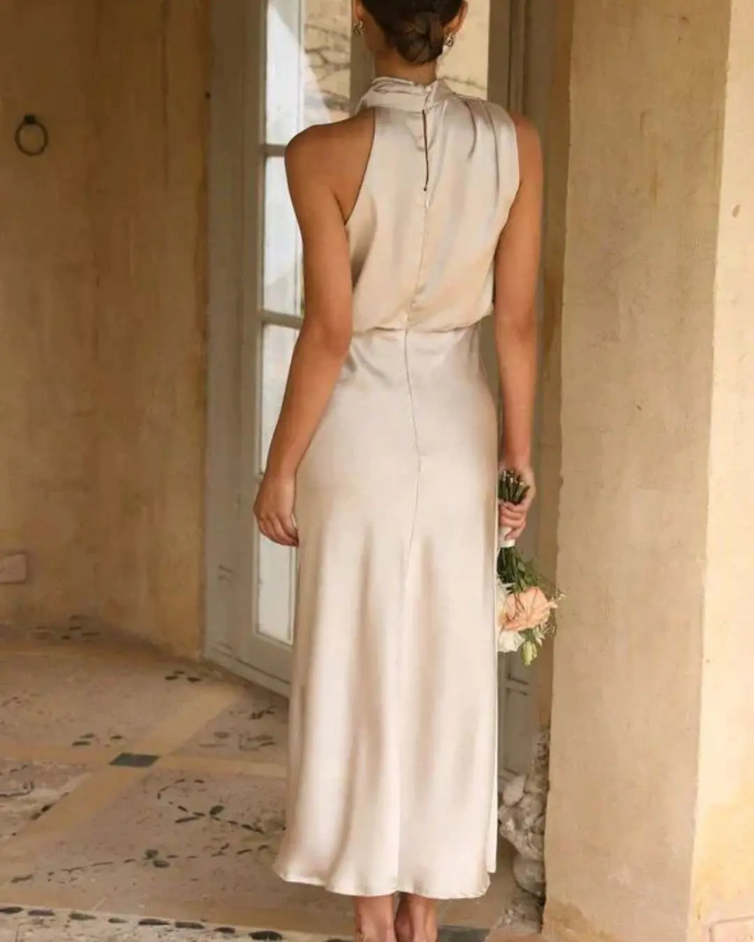 Soft Shine Halter Dress