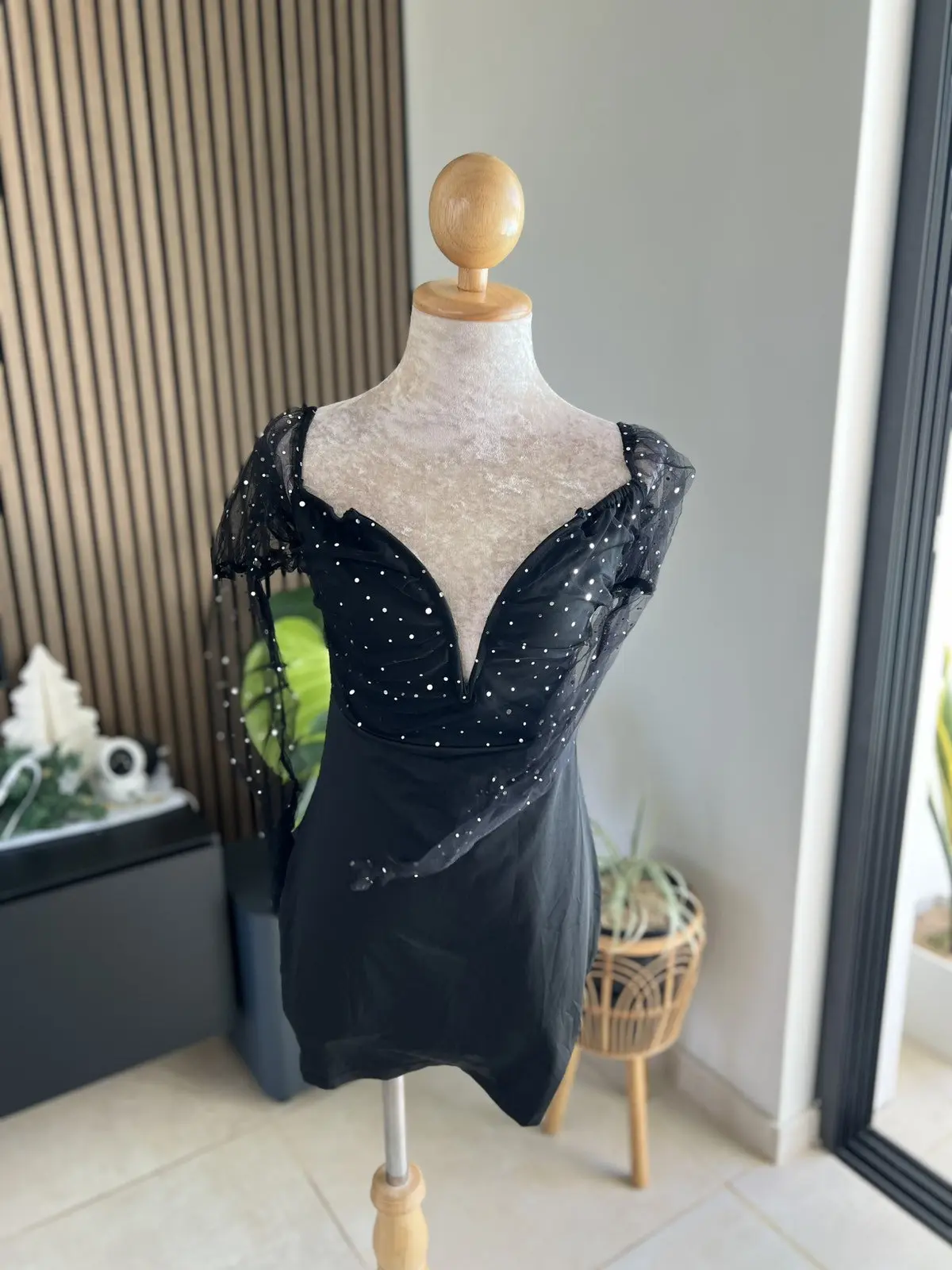 Sequin Mesh Off Shoulder Elegant Dress