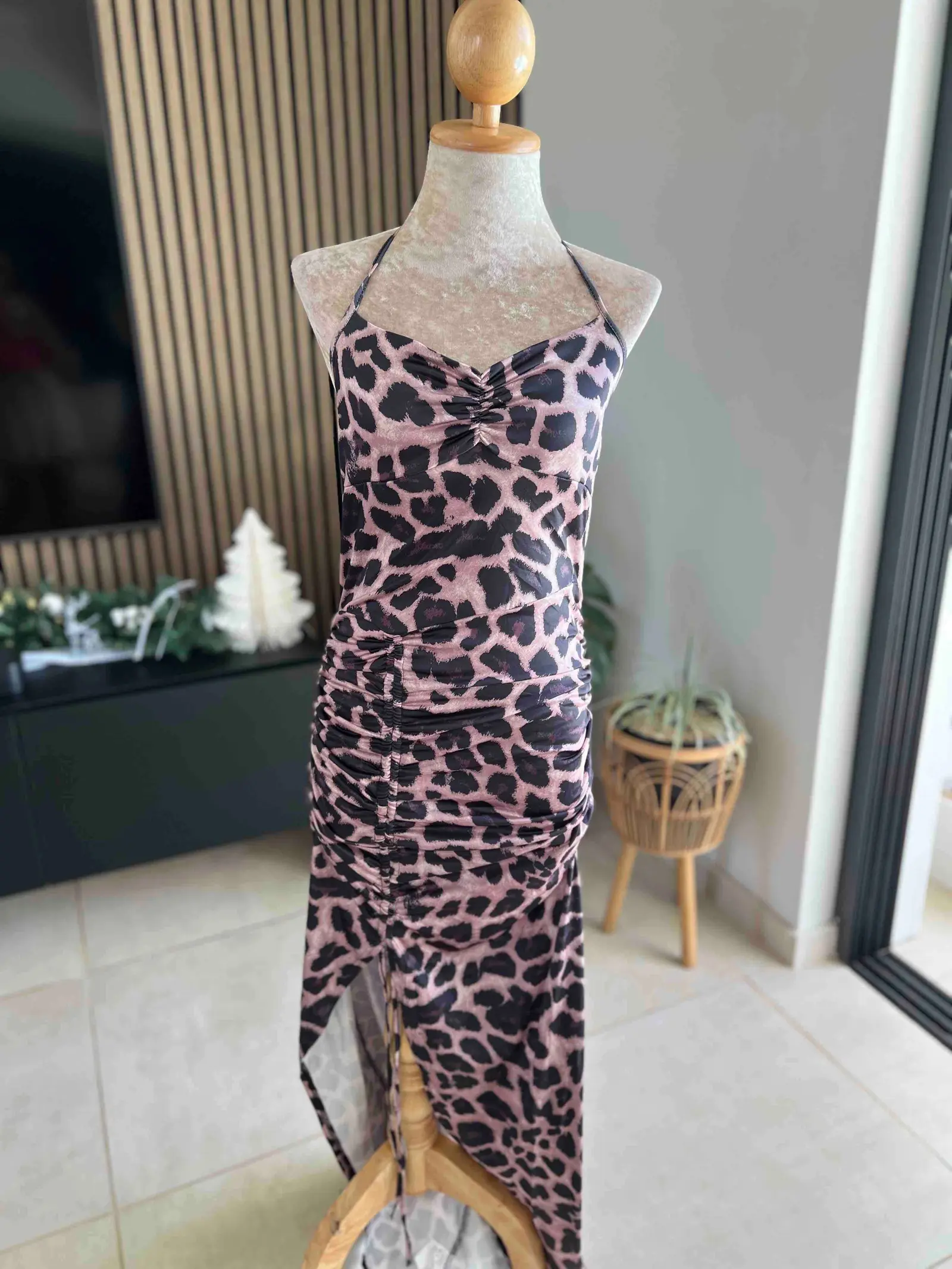 Leopard Print Elegant Party Dress