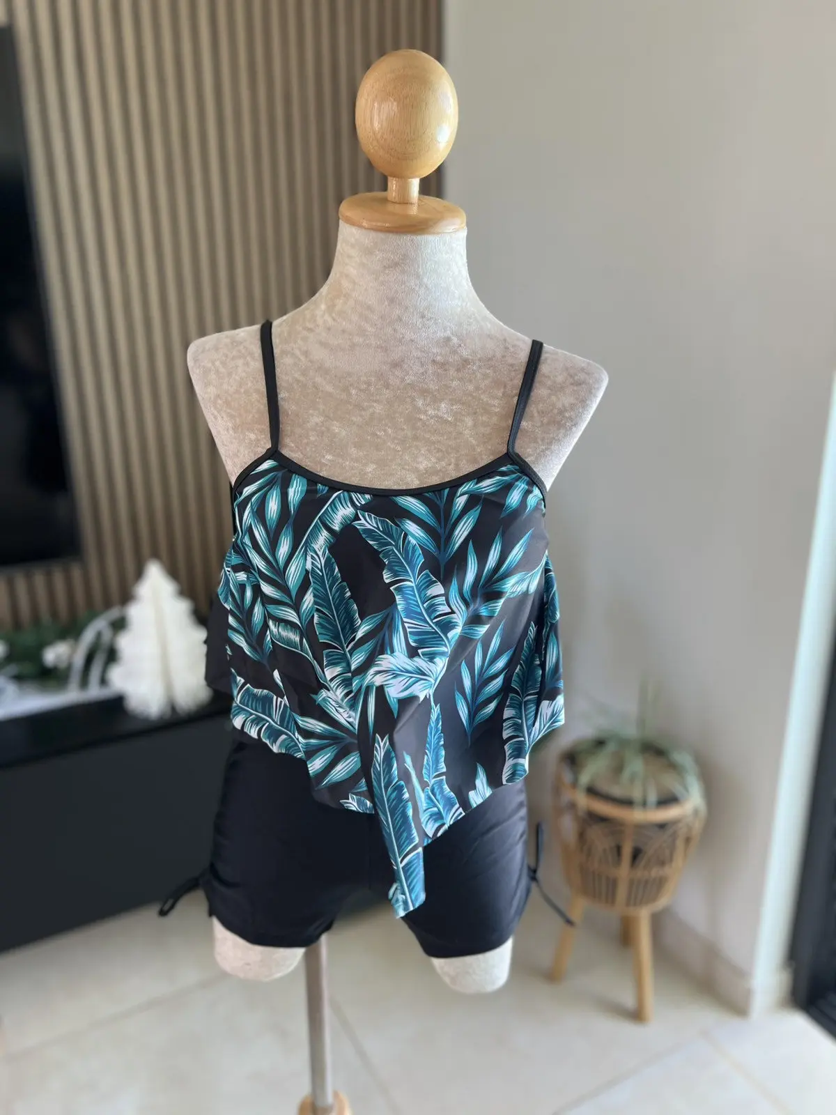 Tropical Print Bikini with Short Set