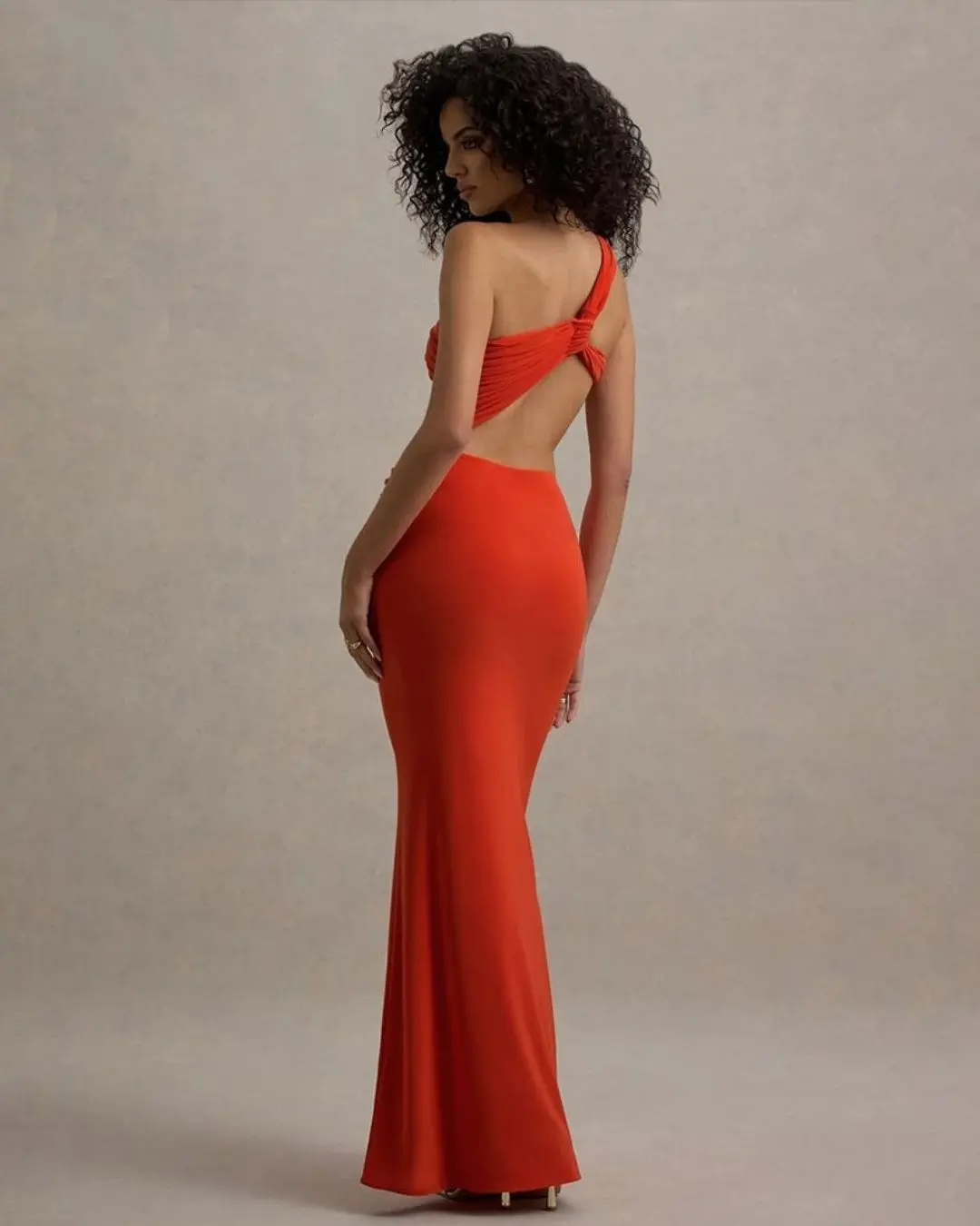 Asymmetrical Backless Long Dress