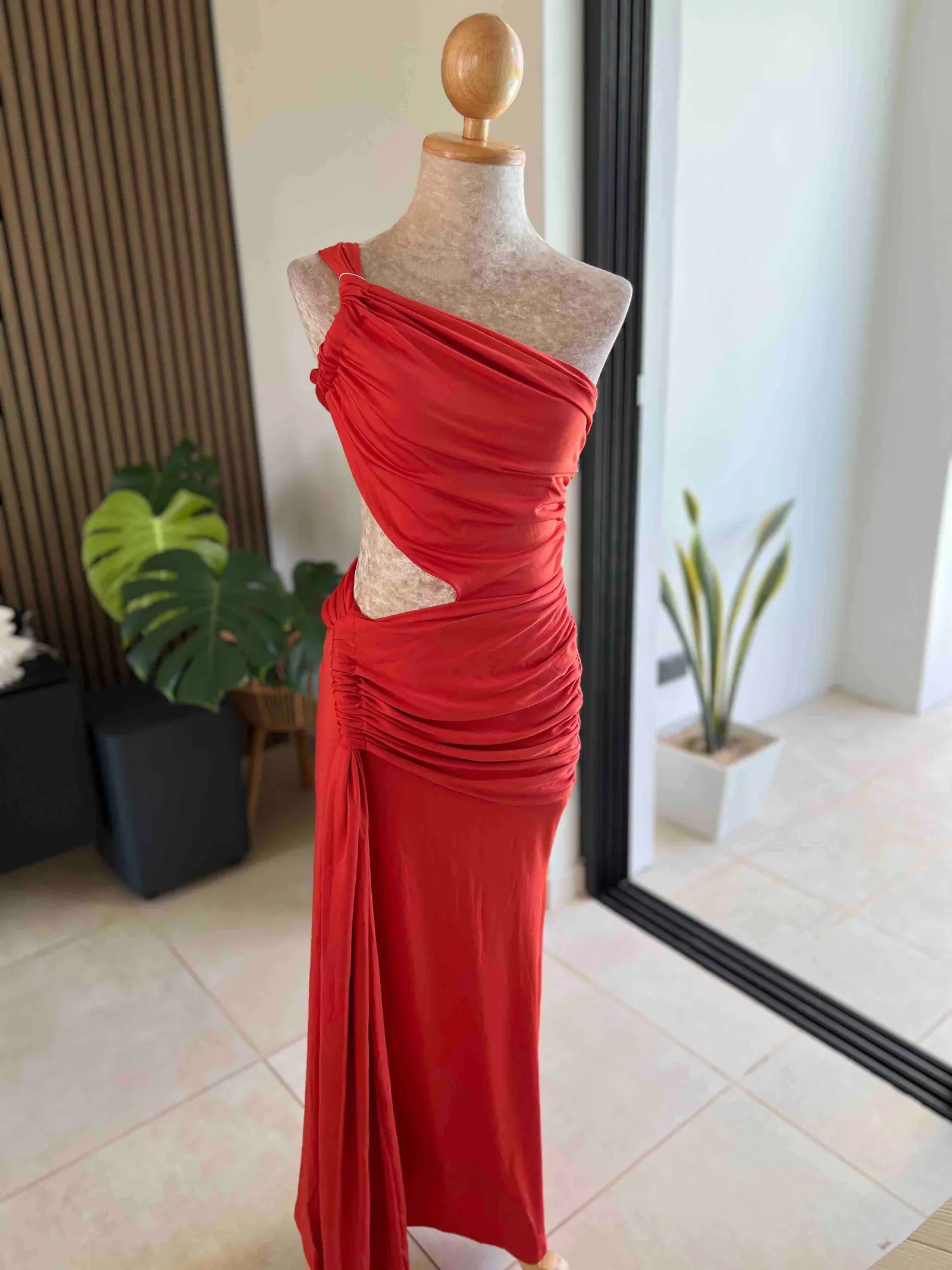 Asymmetrical Backless Long Dress