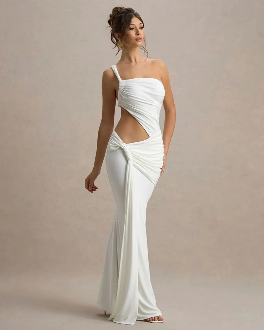 Asymmetrical Backless Long Dress