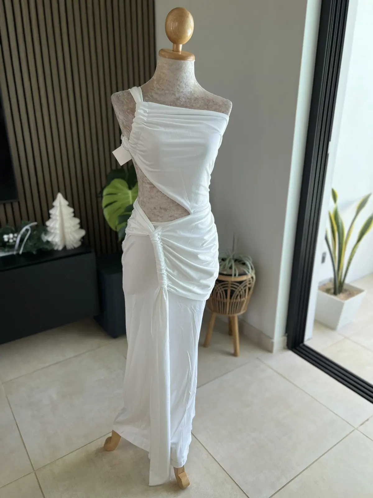 Asymmetrical Backless Long Dress