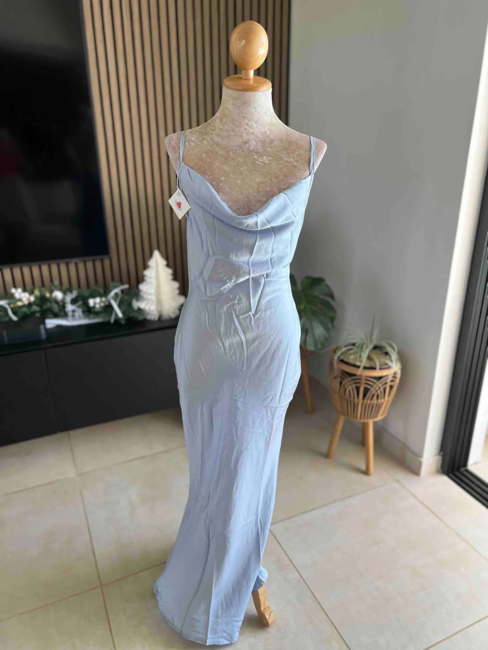 Open Back Satin Cocktail Dress
