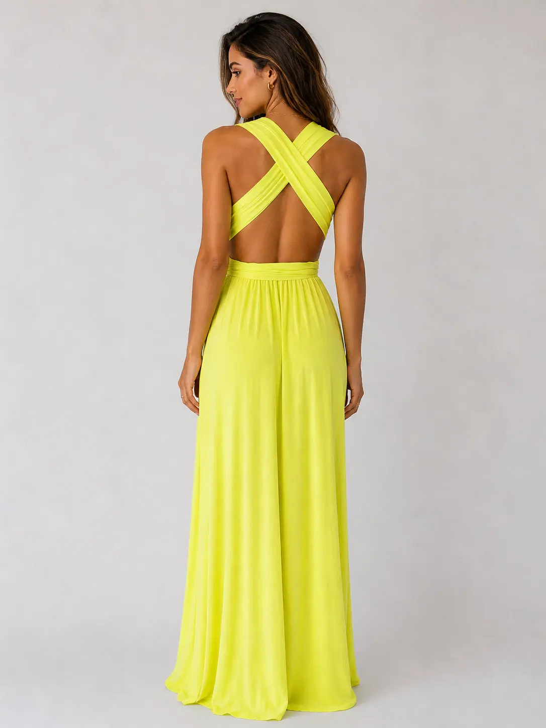 Crisscross Strap Neck Summer Dress