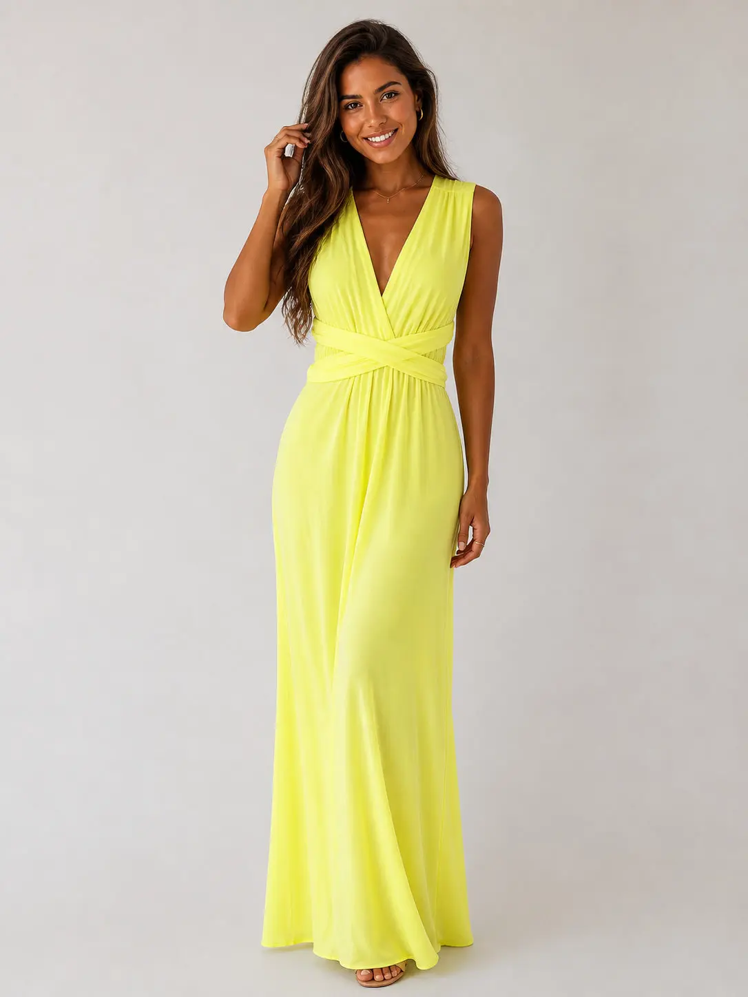 Crisscross Strap Neck Summer Dress