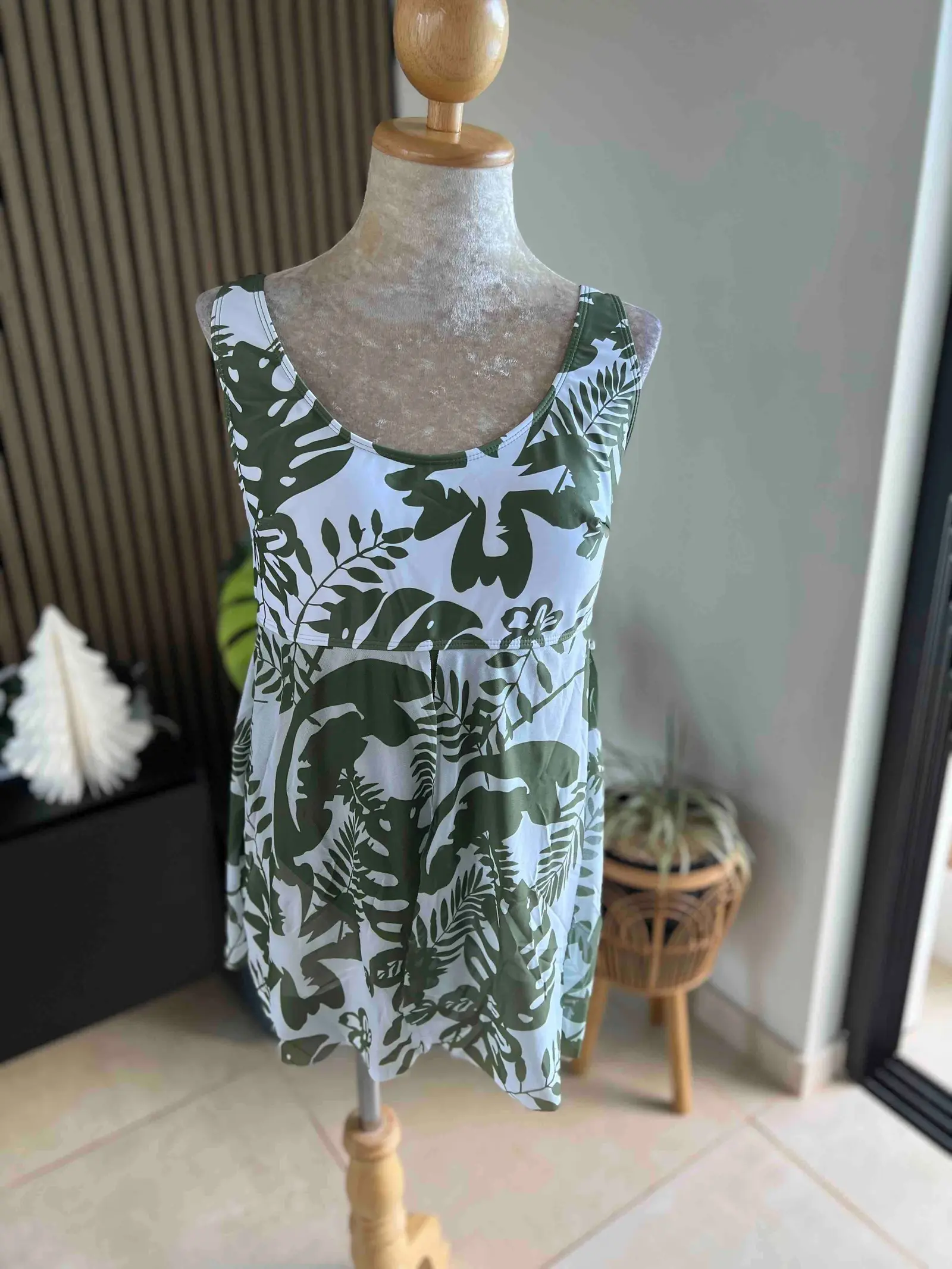 Plus Size Tropical One Piece Swimsuit