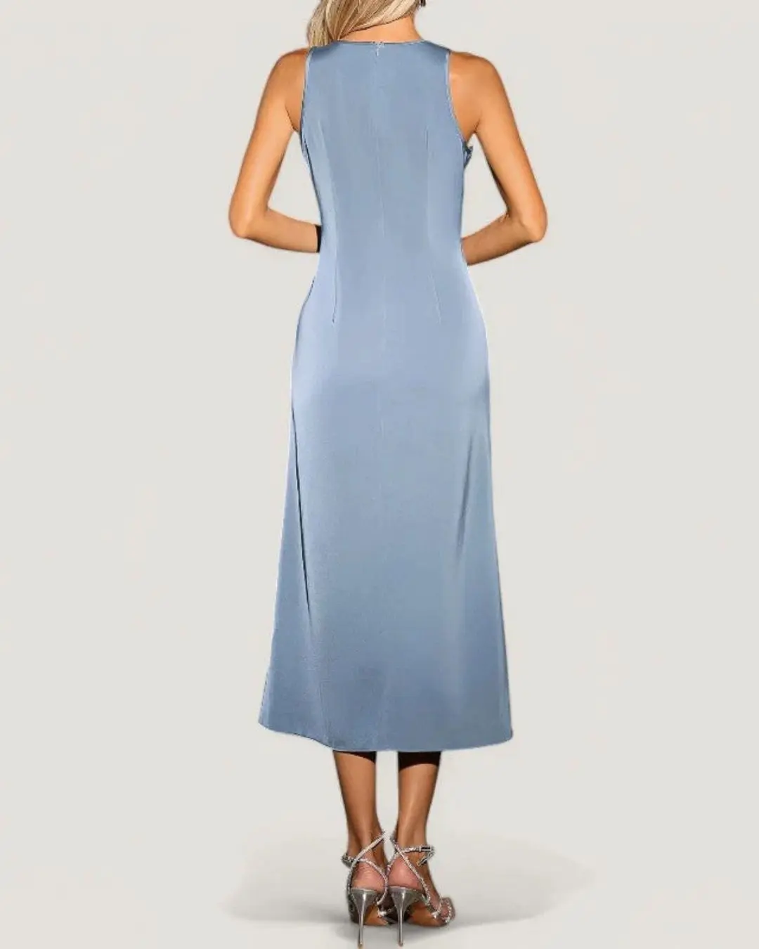 Silk Round Neck Dress