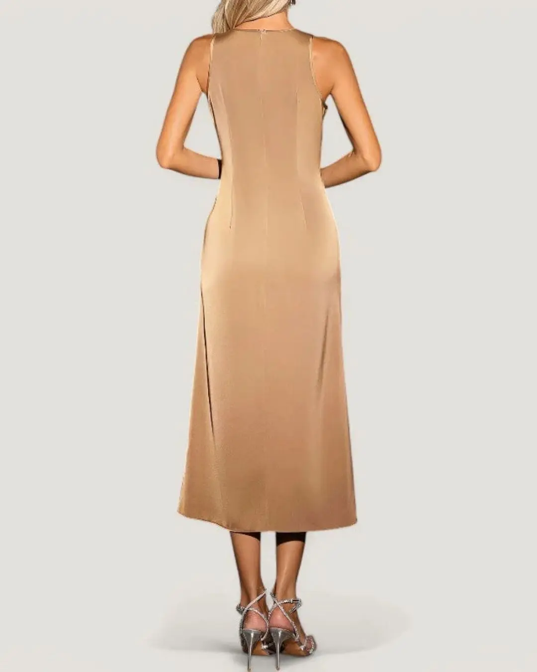 Silk Round Neck Dress